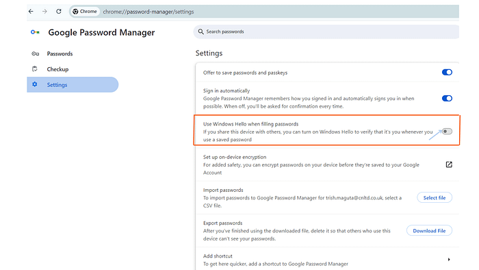 Customising Chrome Password Autofill: Balancing Security and Convenience 3 password autofill