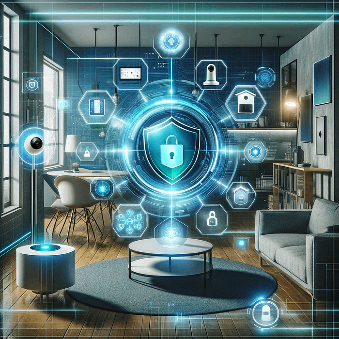 SMART SECURITY : illustrating the concept of secure Internet of Things (IoT) in a smart home environment. 
