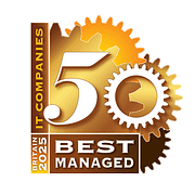 Britain's 50 Best Managed IT Companies 2025 award badge