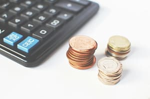 Secure Xero and Quickbooks Backup accountancy illustration with calculator and coins