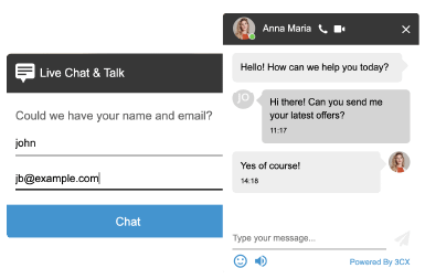 3cx phone system live chat