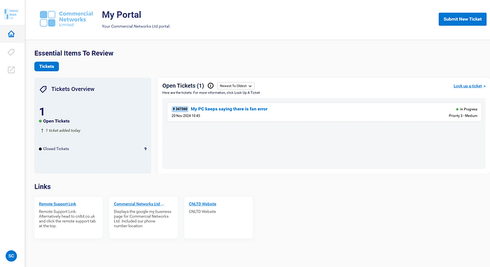 Client Portal Logged In