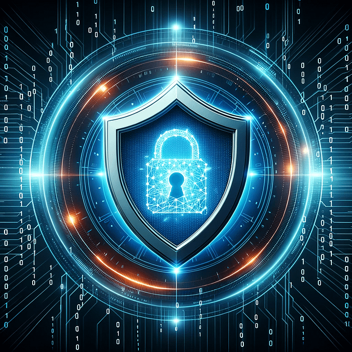 Cybersecurity data protection logo  